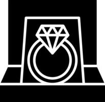 diamanten ring glyph icoon vector