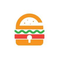 hamburger logo vergrendelen vector