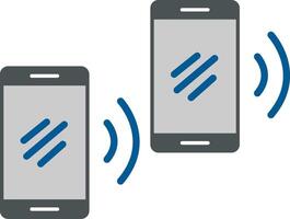 mobiel synchroniseren vlak icoon vector