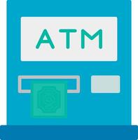 ATM-machine plat pictogram vector