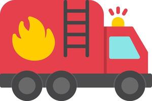 brand vrachtauto vlak icoon vector
