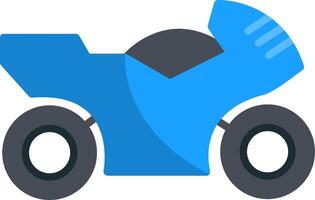 motorfiets plat pictogram vector