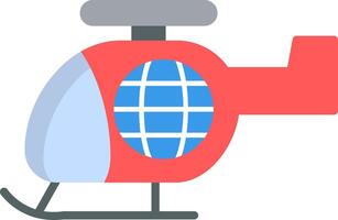 helikopter plat pictogram vector