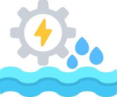 waterkracht platte pictogram vector