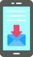 platte e-mailpictogram vector