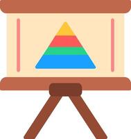 platte pictogram piramidediagram vector