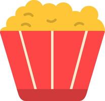 popcorn plat pictogram vector