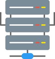 platte serverpictogram vector