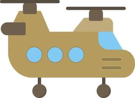 helikopter plat pictogram vector