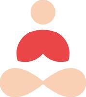 yoga plat pictogram vector