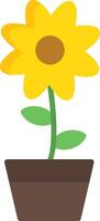 bloem plat pictogram vector