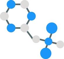 moleculen plat pictogram vector