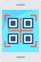 qr-code plat pictogram vector