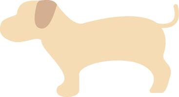 hond plat pictogram vector