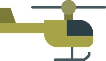 helikopter plat pictogram vector