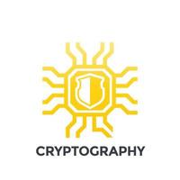 cryptografiepictogram op wit vector