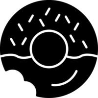 donut glyph icoon vector