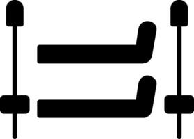 skiën glyph icoon vector