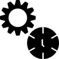 glyph-pictogram voor tijdbeheer vector