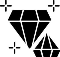 diamant glyph icoon vector