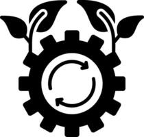 duurzame technologie glyph icoon vector