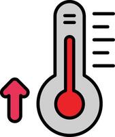 thermometer lijn gevulde icoon vector