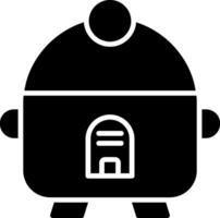 rijstkoker glyph icon vector