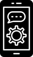 glyph-pictogram voor mobiele telefoon vector