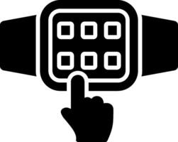 touch screen glyph icoon vector