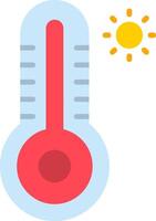 thermometer plat pictogram vector