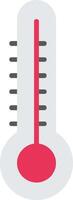 thermometer plat pictogram vector