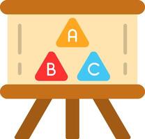 schoolbord plat pictogram vector