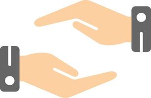 ondersteuning handen gebaar vlak icoon vector