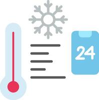 temperatuur controle vlak icoon vector