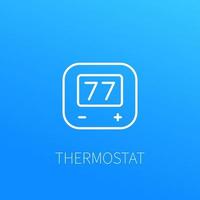 thermostaat lijn icoon vector