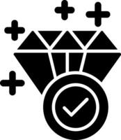 diamant glyph icoon vector