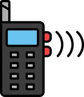 walkie talkie lijn gevulde icoon vector