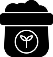 kunstmest glyph icoon vector