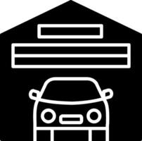 garage glyph icoon vector