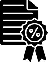 korting insigne glyph icoon vector