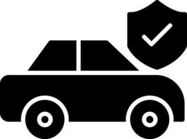 auto verzekering glyph icon vector