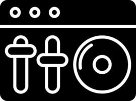 glyph-pictogram voor dj mixer vector