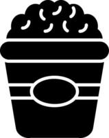 popcorn glyph-pictogram vector