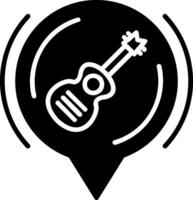 gitaar glyph icoon vector