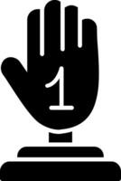 hand glyph icoon vector