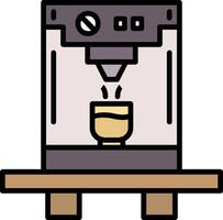 koffie machine lijn gevulde icoon vector