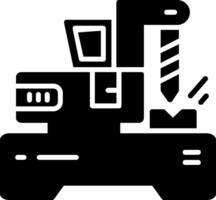 machine glyph-pictogram vector