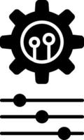 instellingen glyph-pictogram vector