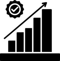 staafdiagram glyph-pictogram vector