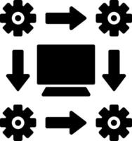 workflow glyph-pictogram vector